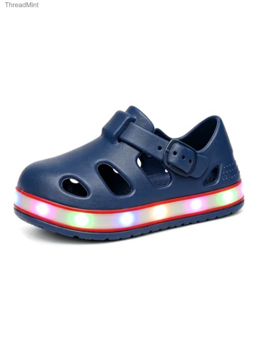 Toddler Light Up Sandals Adjustable Closed Toe EVA Non-Slip Quick-Dry Water